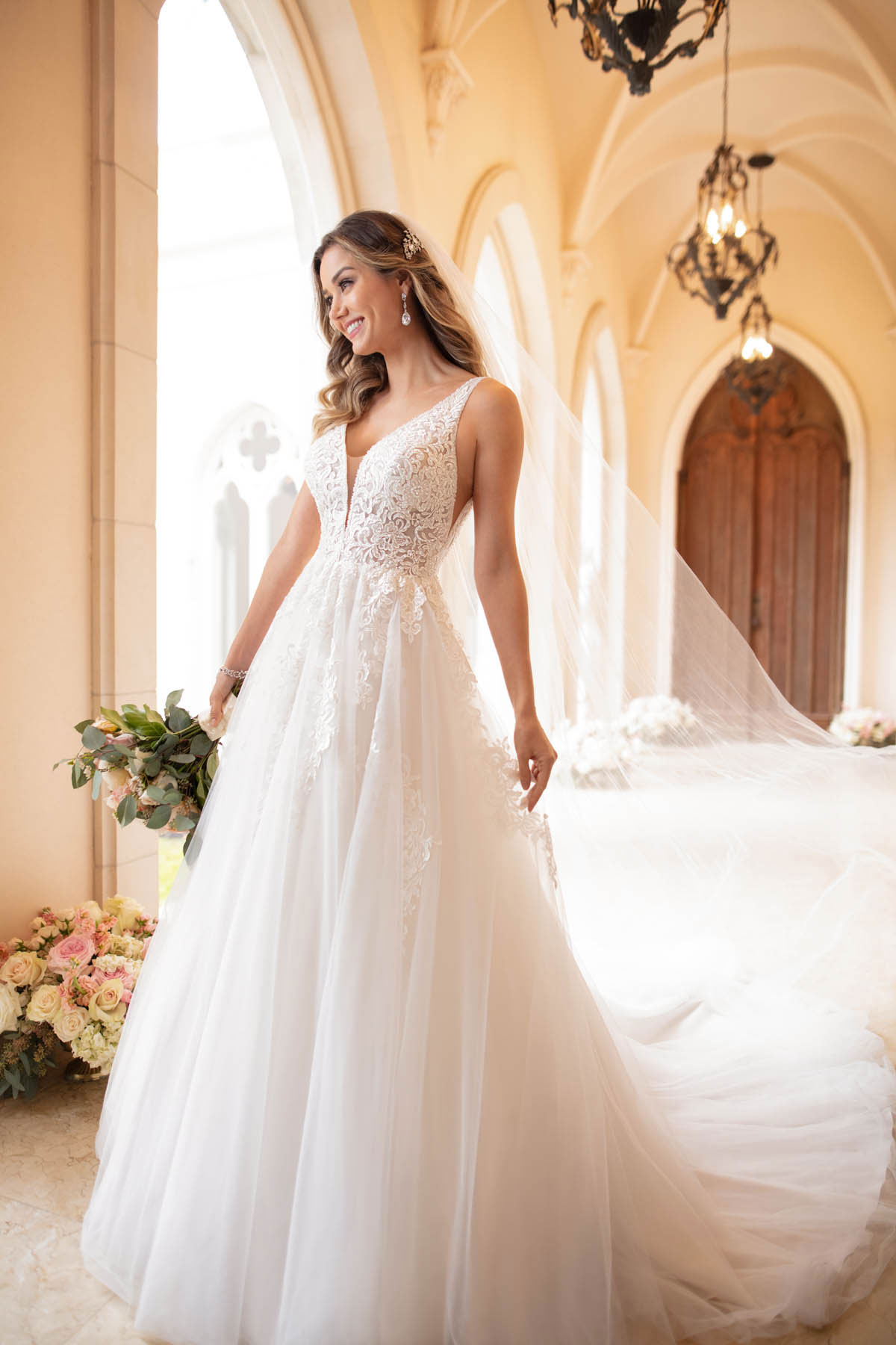 magenta wedding dress